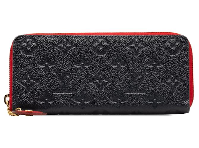 Black Louis Vuitton Monogram Empreinte Clemence Zippy Wallet  ref.1390013
