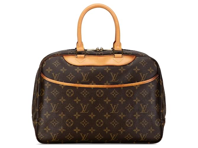 Brown Louis Vuitton Monogram Deauville Handbag Leather  ref.1390028