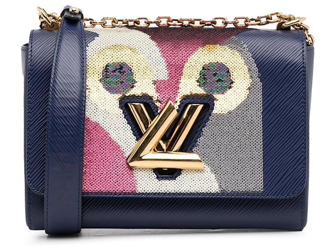 Blue Louis Vuitton Epi Owl Twist MM Crossbody Bag Leather  ref.1390111