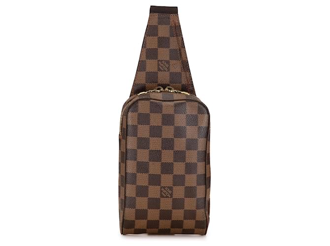 Brown Louis Vuitton Damier Ebene Geronimos Crossbody Bag Cloth  ref.1390136