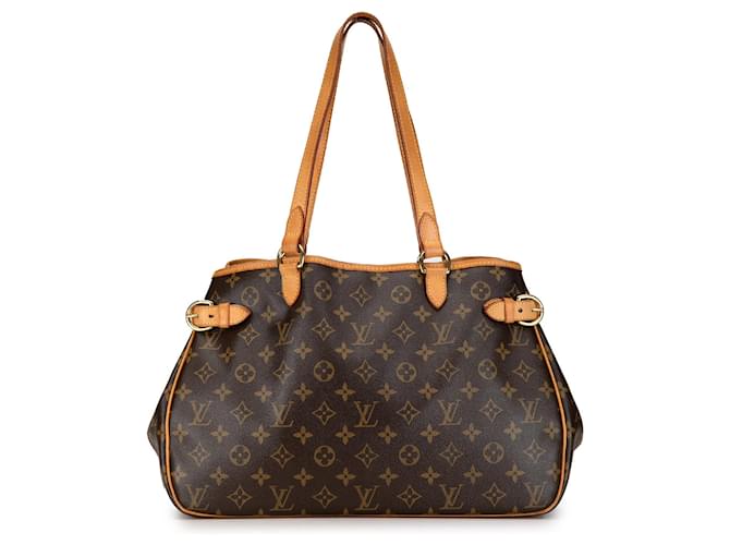 Brown Louis Vuitton Monogram Batignolles Horizontal Tote Bag Leather  ref.1390138