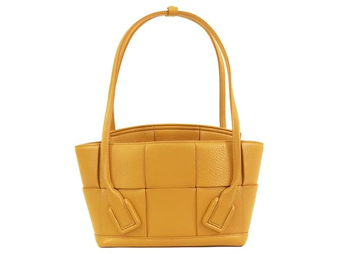 Yellow Bottega Veneta Small Arco Tote Bag Leather  ref.1390166