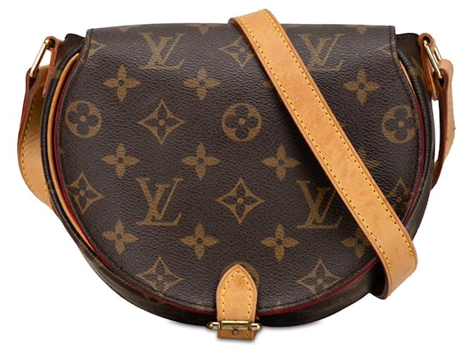 Brown Louis Vuitton Monogram Sac Tambourine Crossbody Bag Leather  ref.1390178