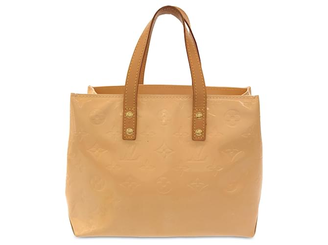 Sac à main beige Louis Vuitton Monogram Vernis Reade PM Cuir Camel  ref.1390179