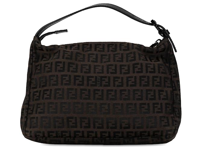 Brown Fendi Zucchino Mini Handbag Leather  ref.1390209