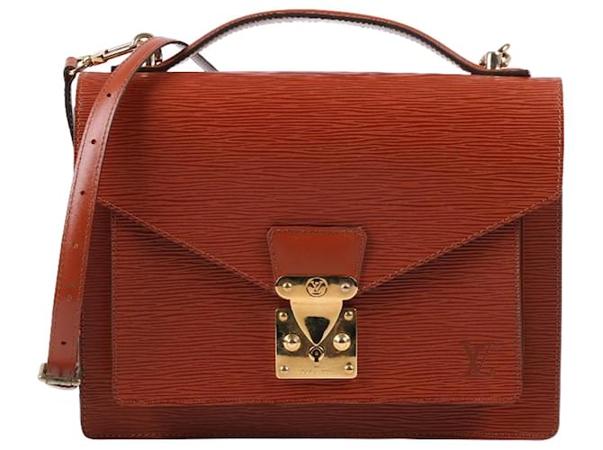 Louis Vuitton Brown Epi Leather Monceau 2Way Handbag M52123  ref.1390218