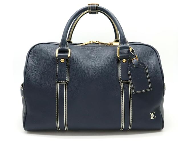 Louis Vuitton Carryall Azul marino Cuero  ref.1390238