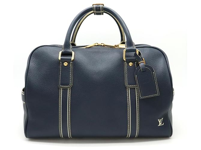 Louis Vuitton Carryall Cuir Bleu Marine  ref.1390238