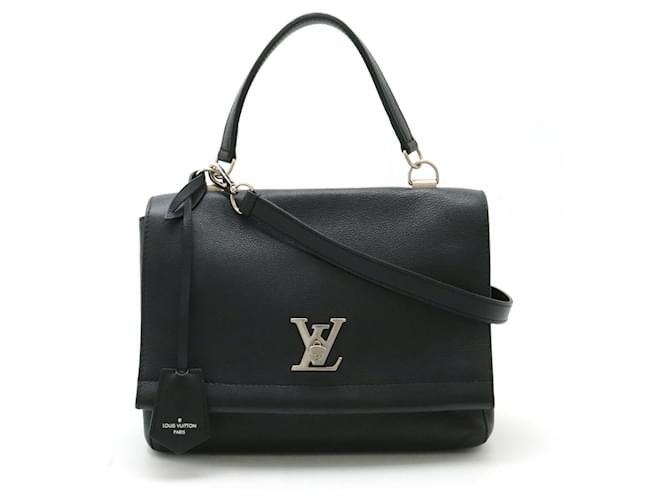 Louis Vuitton Lockme Nero Pelle  ref.1390242