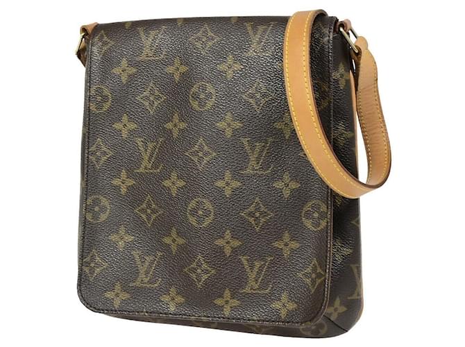 Louis Vuitton Musette Salsa Castaño Lienzo  ref.1390264