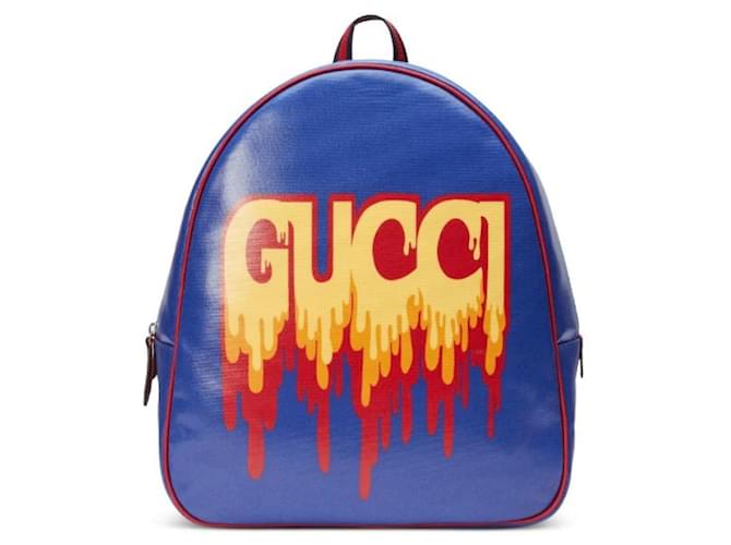Gucci backpack Navy blue Cloth  ref.1390276