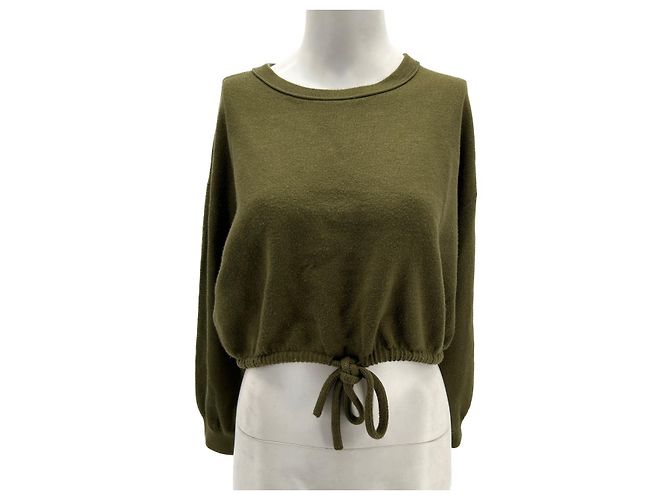 Autre Marque Alice & Olivia Strickwaren T.International S Wolle Khaki