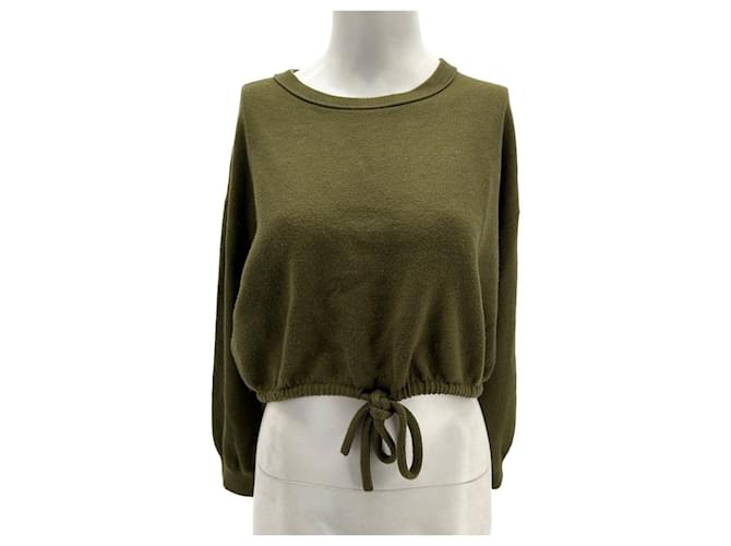 Autre Marque ALICE & OLIVIA  Knitwear T.International S Wool Khaki  ref.1390305