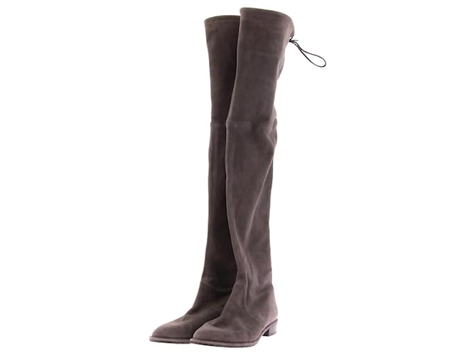 STUART WEITZMAN Stiefel T.EU 38 Leder Grau  ref.1390335