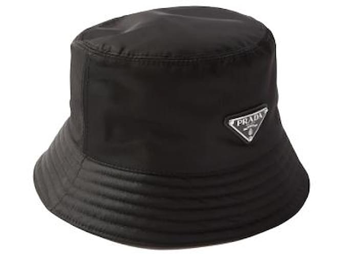 PRADA Chapeaux T.International M Polyester Noir  ref.1390351