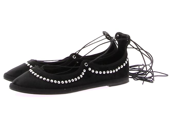 Autre Marque ILIO SMERALDO Ballerines T.EU 38 Velours Noir  ref.1390358