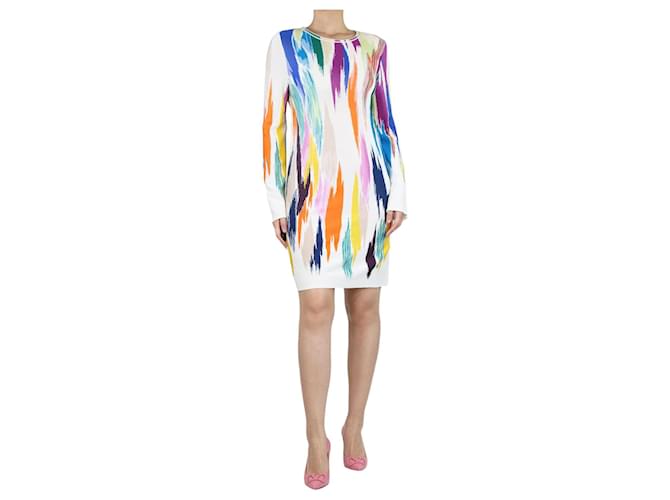 Missoni Robe midi à motifs en tricot multicolore - taille UK 8 Viscose  ref.1390385