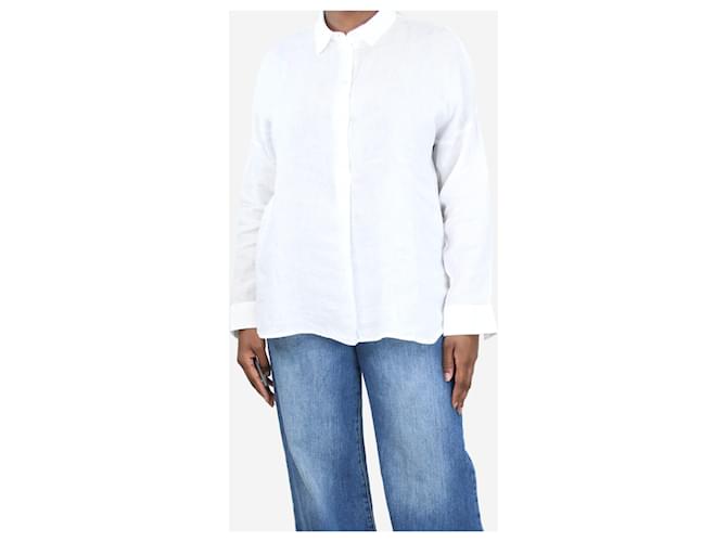 Autre Marque White linen shirt - size M  ref.1390386
