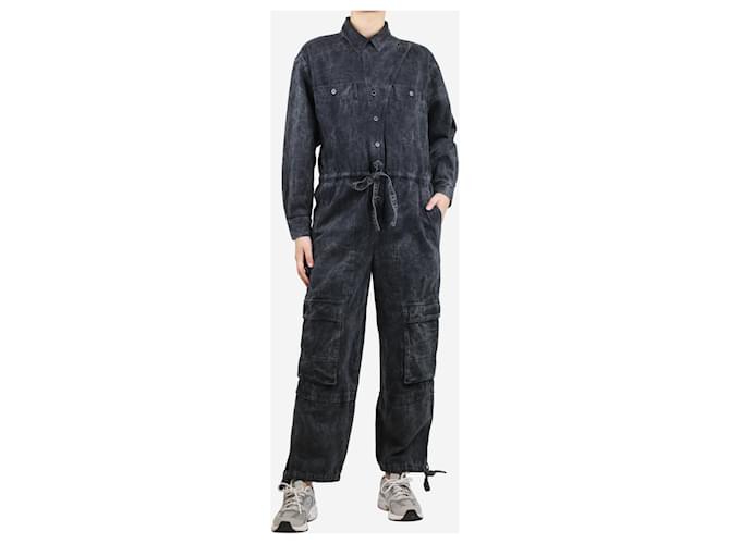 Isabel Marant Etoile Grey Idany denim jumpsuit - size UK 8 Cotton  ref.1390410