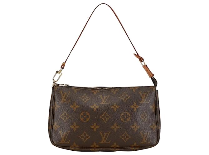 Louis Vuitton Pochette Accessoire Marrom Lona  ref.1390426