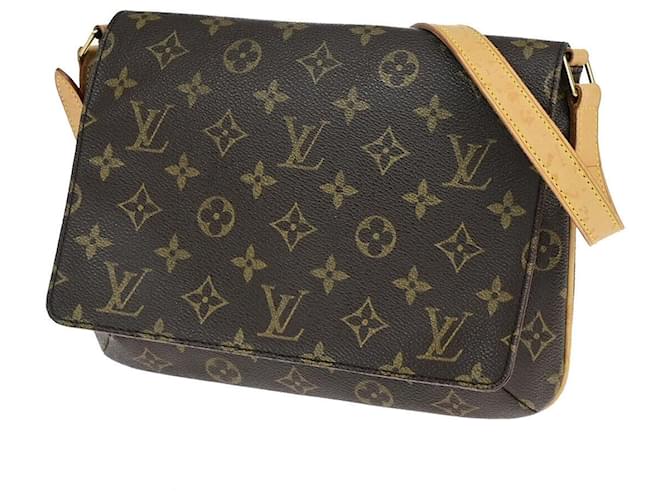 Louis Vuitton Musette Tango Brown Cloth  ref.1390433