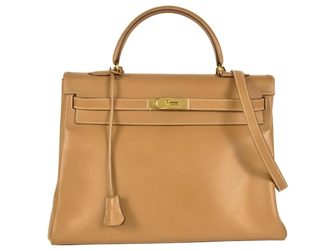 Hermès Hermes Kelly 35 Marrone Pelle  ref.1390455