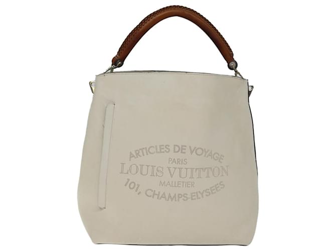 Louis Vuitton Bagatelle Branco Couro  ref.1390481