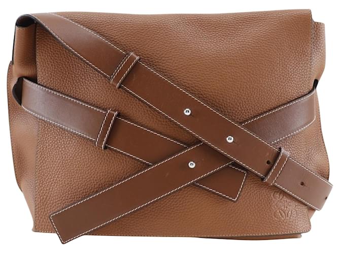 Loewe Messenger Brown Leather  ref.1390486