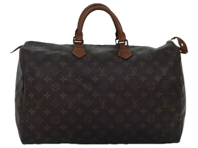 Speedy Louis Vuitton Rápido 40 Marrom Lona  ref.1390514