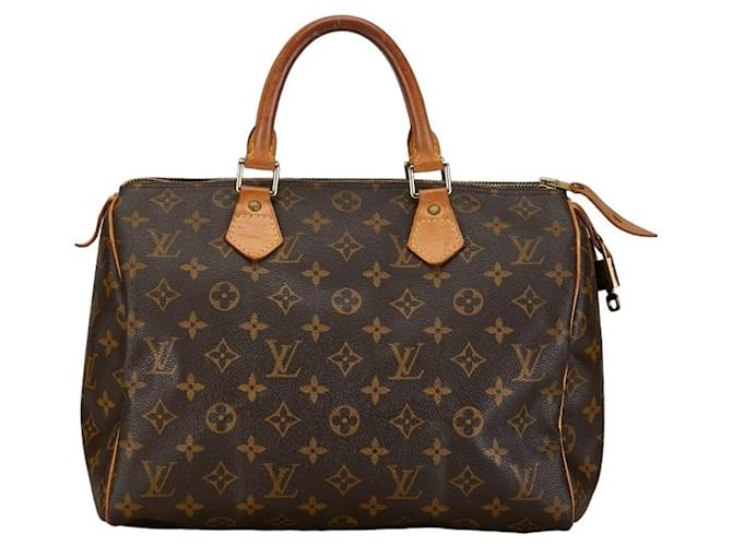 Louis Vuitton Speedy 30 Brown Cloth  ref.1390517
