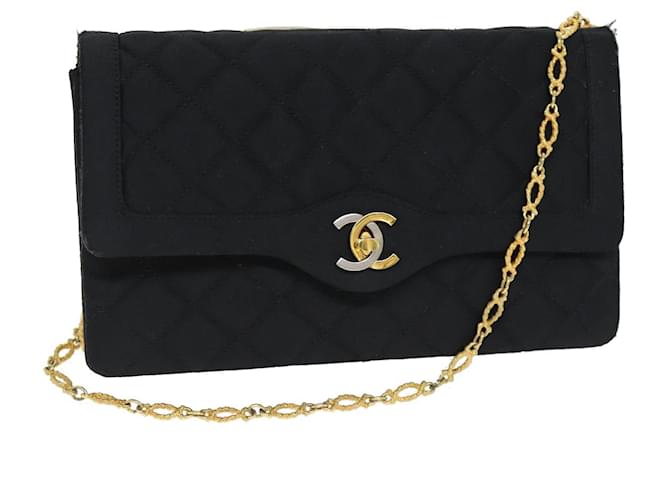 Chanel Matelassé Soie Noir  ref.1390599