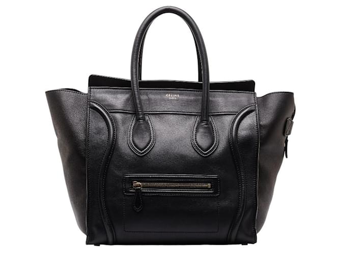 Céline Luggage Black Leather  ref.1390604