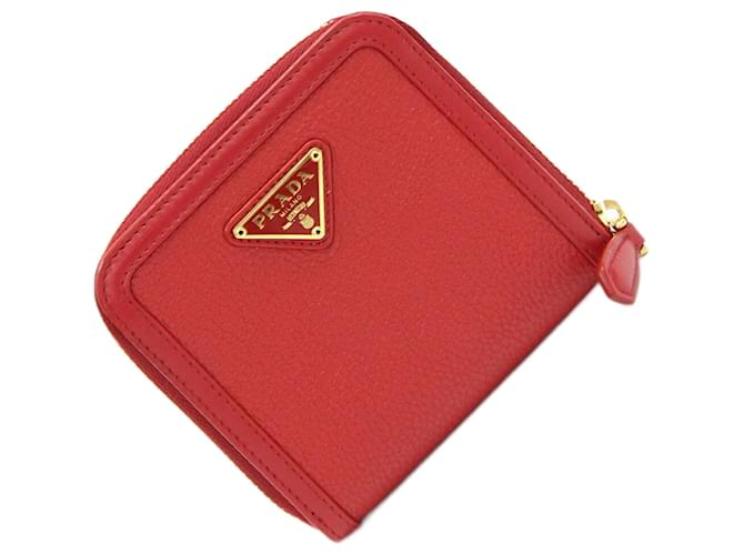 Prada Saffiano Roja Cuero  ref.1390643