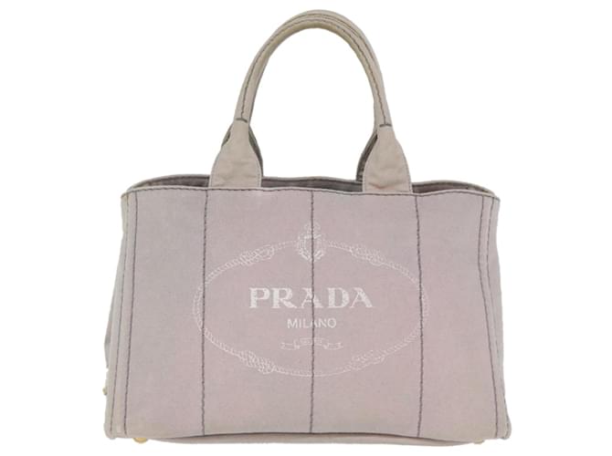 Prada Canapa Cinza Lona  ref.1390652