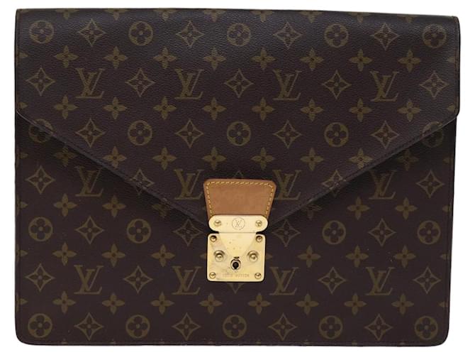 Louis Vuitton Porte Dokumentensenator Schwarz Leinwand  ref.1390690