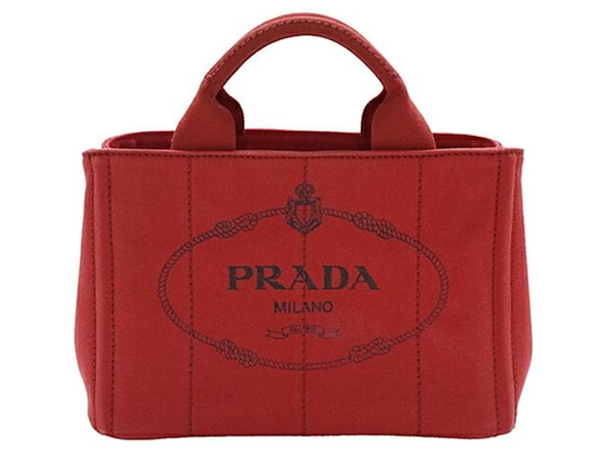 Prada Canapa Rot Leinwand  ref.1390694