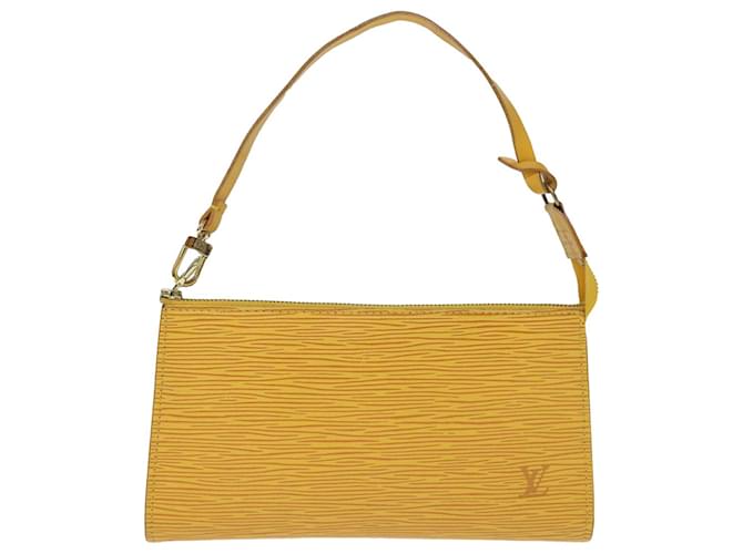 Louis Vuitton Pochette Accessoire Yellow Leather  ref.1390726