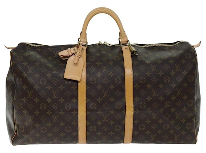 Louis Vuitton Keepall 60 Marrone Tela  ref.1390728