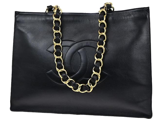 Chanel CC Nero Pelle  ref.1390812