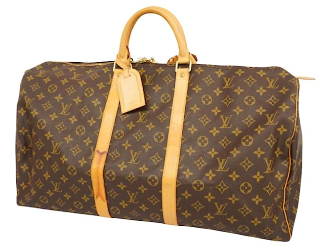 Louis Vuitton Keepall 50 Marrom Lona  ref.1390832