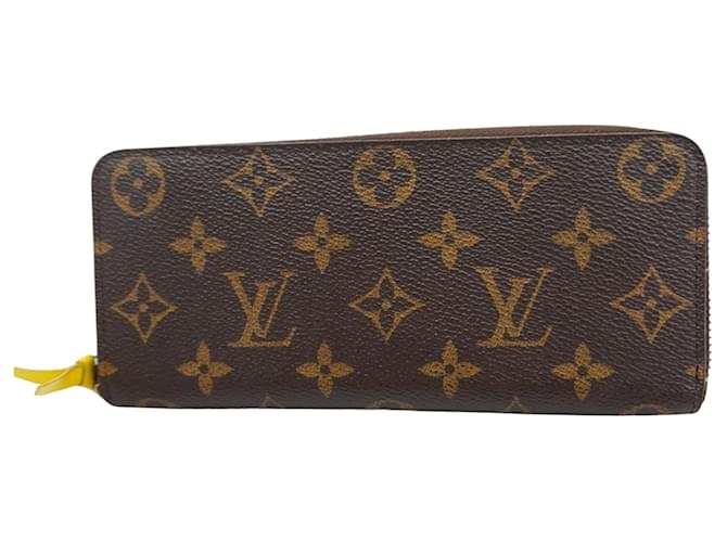 Louis Vuitton Portefeuille zippy Brown Cloth  ref.1390874