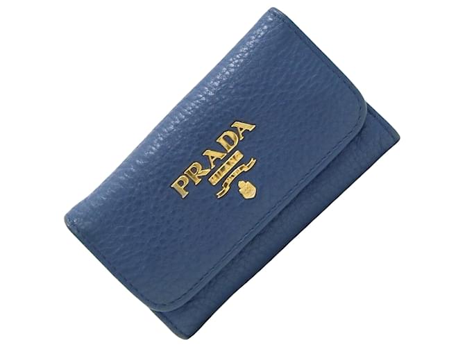 Prada Saffiano Azul Couro  ref.1390899