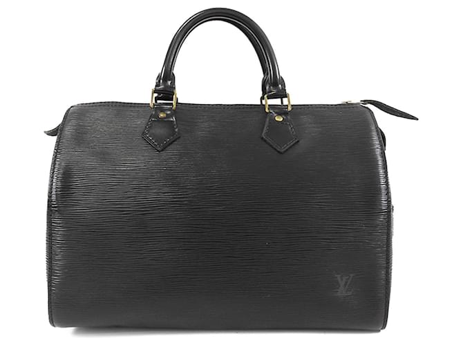 Louis Vuitton Noir Epi Speedy 30 Cuir  ref.1390912