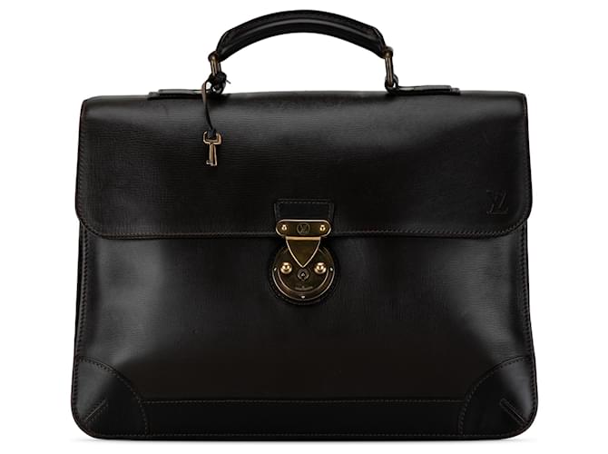 Louis Vuitton Brown Utah Apache Briefcase Black Dark brown Leather Pony-style calfskin  ref.1390914