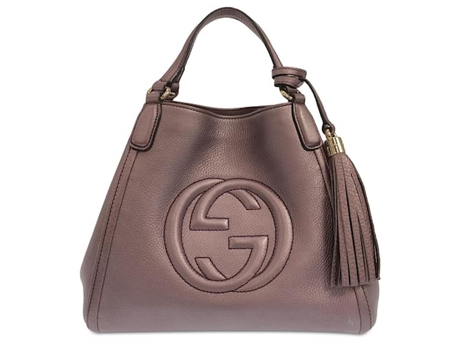 Gucci Purple Small Calfskin Soho Satchel Leather Pony-style calfskin  ref.1390917