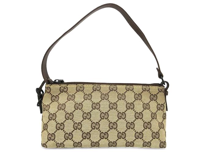 Gucci Brown GG Bolsa De Ombro Marrom Bege Lona Pano  ref.1390954