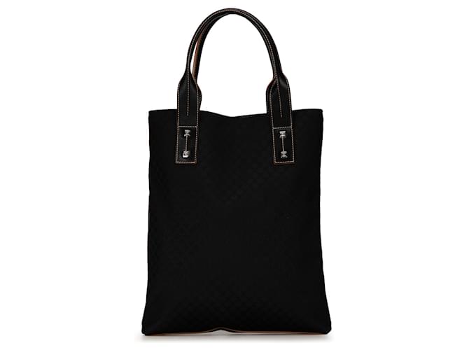 Céline Celine Bolsa de lona preta em macadame Preto Pano  ref.1390981