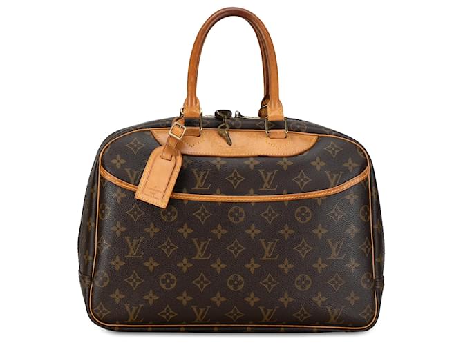 Louis Vuitton Brown Monograma Deauville Marrom Couro Lona  ref.1390995