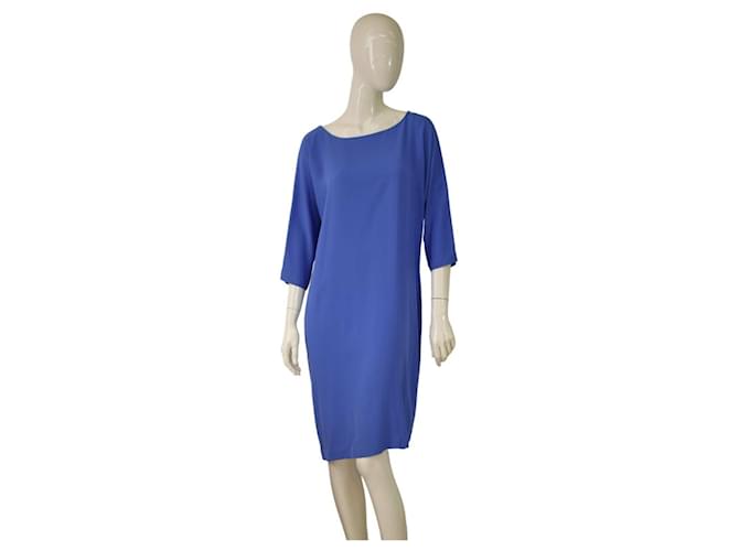 Diane Von Furstenberg Dresses Blue Silk  ref.1391009