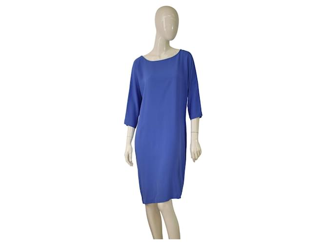 Diane Von Furstenberg Vestidos Azul Seda  ref.1391009